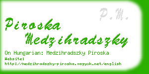 piroska medzihradszky business card